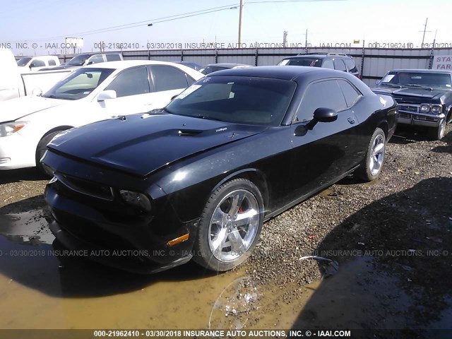 2C3CDYBTXCH109917 - 2012 DODGE CHALLENGER R/T BLACK photo 2