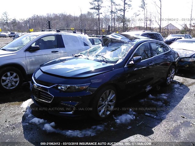 1G1ZH5SX2HF110590 - 2017 CHEVROLET MALIBU PREMIER BLUE photo 2