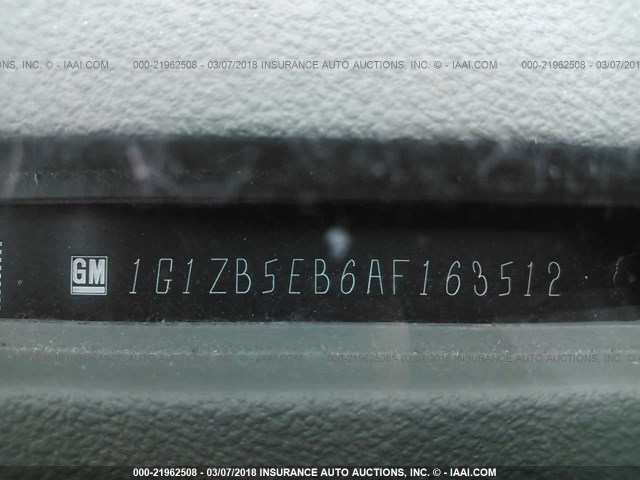 1G1ZB5EB6AF163512 - 2010 CHEVROLET MALIBU LS 银色 照片 9