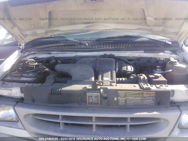 1FTNS24L8WHA32821 - 1998 FORD ECONOLINE E250 SUPER DUTY VAN WHITE photo 10