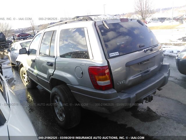 1J4GW48N6YC238492 - 2000 JEEP GRAND CHEROKEE LAREDO GRAY photo 3