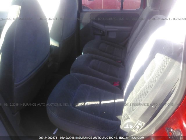 1FMZU63E52ZB65512 - 2002 FORD EXPLORER XLT RED photo 8