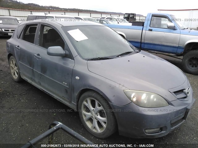 JM1BK343081145957 - 2008 MAZDA 3 HATCHBACK GRAY photo 1