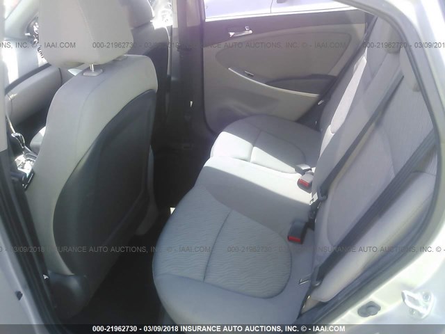 KMHCU4AE4DU365116 - 2013 HYUNDAI ACCENT GLS/SE SILVER photo 8