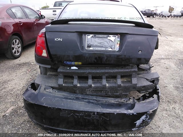 1G8AN12F83Z203189 - 2003 SATURN ION LEVEL 2 BLACK photo 6