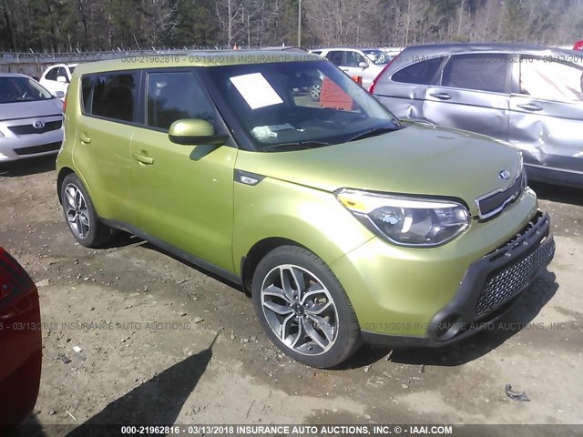 KNDJN2A2XE7711883 - 2014 KIA SOUL GREEN photo 1