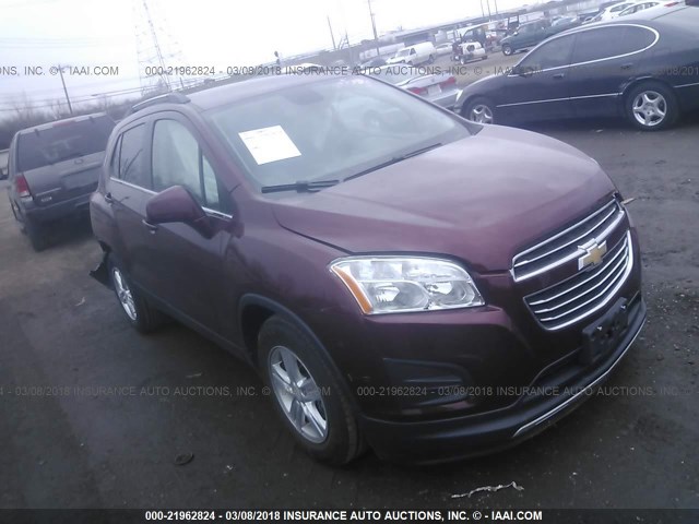 3GNCJLSB6GL223089 - 2016 CHEVROLET TRAX 1LT MAROON photo 1