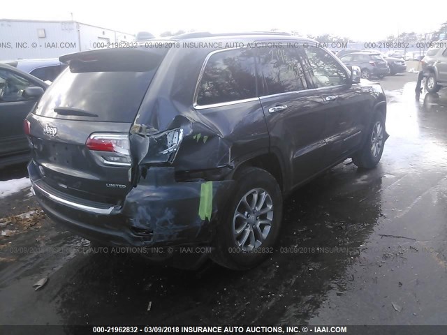 1C4RJFBG1EC321097 - 2014 JEEP GRAND CHEROKEE LIMITED GRAY photo 4