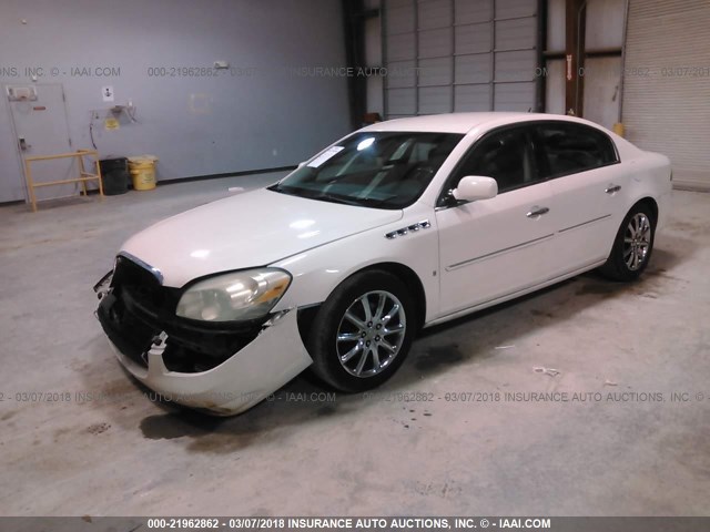 1G4HE57Y46U253297 - 2006 BUICK LUCERNE CXS WHITE photo 2