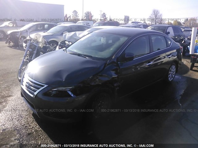 3N1AB7AP6DL640647 - 2013 NISSAN SENTRA S/SV/SR/SL GRAY photo 2