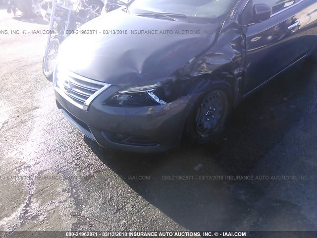 3N1AB7AP6DL640647 - 2013 NISSAN SENTRA S/SV/SR/SL GRAY photo 6