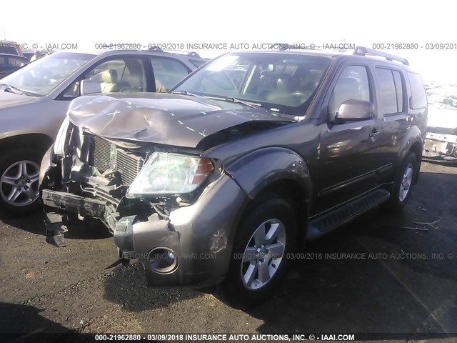 5N1AR18B98C634824 - 2008 NISSAN PATHFINDER S/LE/SE BROWN photo 2