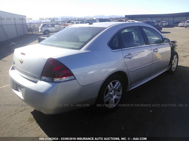 2G1WB5E32E1114512 - 2014 CHEVROLET IMPALA LIMITED LT SILVER photo 4