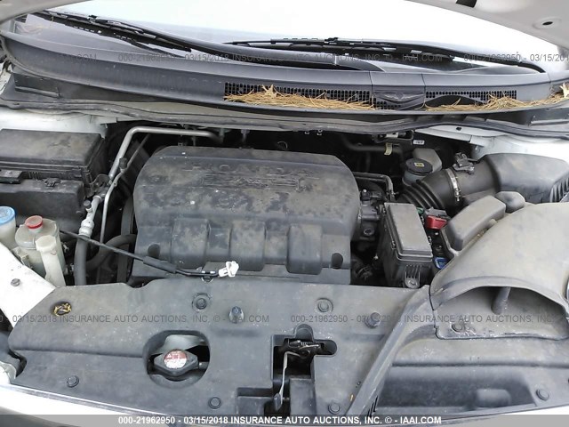 5FNRL5H64CB111936 - 2012 HONDA ODYSSEY EXL თეთრი ფოტო 10