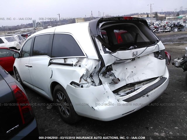 5FNRL5H64CB111936 - 2012 HONDA ODYSSEY EXL თეთრი ფოტო 3