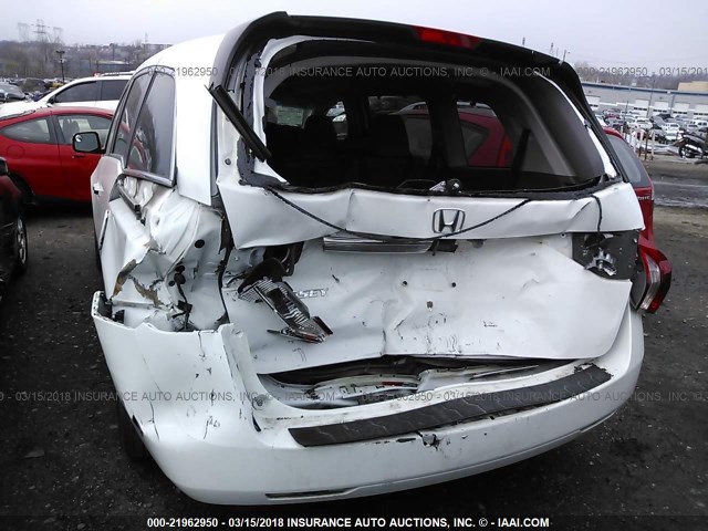 5FNRL5H64CB111936 - 2012 HONDA ODYSSEY EXL თეთრი ფოტო 6