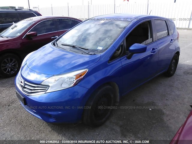 3N1CE2CP2FL441565 - 2015 NISSAN VERSA NOTE S/S PLUS/SV/SL/SR BLUE photo 2