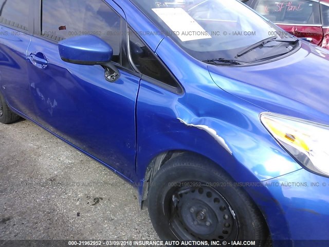 3N1CE2CP2FL441565 - 2015 NISSAN VERSA NOTE S/S PLUS/SV/SL/SR BLUE photo 6