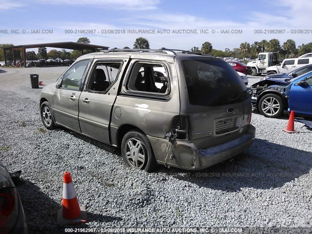 2FMZA52245BA34251 - 2005 FORD FREESTAR SEL BROWN photo 3