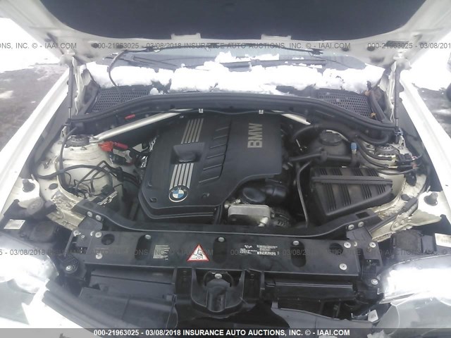 5UXWX5C55BL707797 - 2011 BMW X3 XDRIVE28I WHITE photo 10