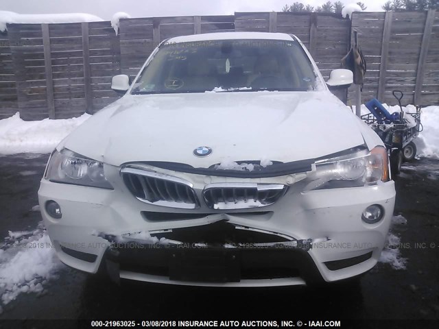 5UXWX5C55BL707797 - 2011 BMW X3 XDRIVE28I WHITE photo 6