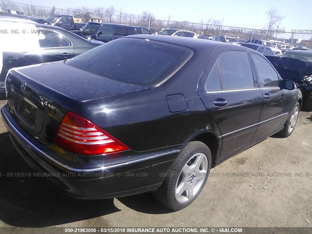 WDBNG84J94A393692 - 2004 MERCEDES-BENZ S 500 4MATIC BLACK photo 4