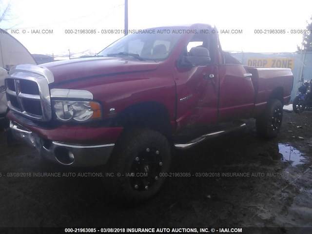 3D7KU28C84G283567 - 2004 DODGE RAM 2500 ST/SLT RED photo 2