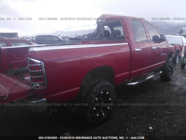 3D7KU28C84G283567 - 2004 DODGE RAM 2500 ST/SLT 红色 照片 4