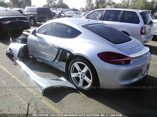 WP0AA2A80GK171623 - 2016 PORSCHE CAYMAN 银色 照片 3