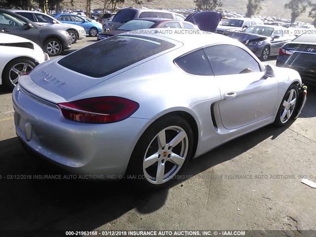 WP0AA2A80GK171623 - 2016 PORSCHE CAYMAN 银色 照片 4