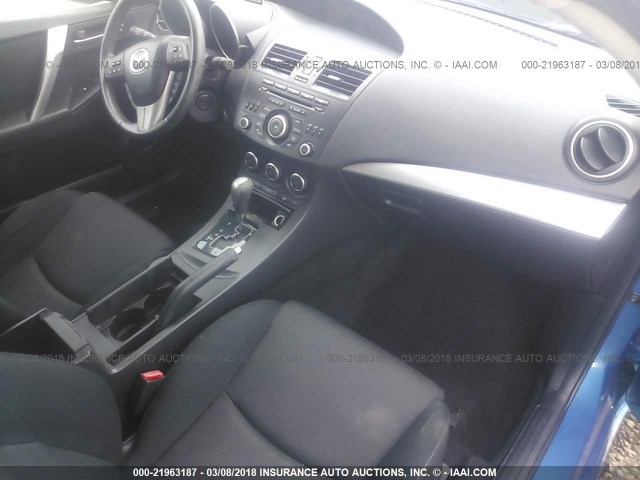 JM1BL1L55C1580163 - 2012 MAZDA 3 S BLUE photo 5