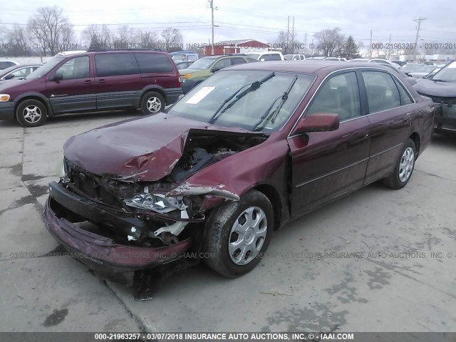 4T1BF28B92U214520 - 2002 TOYOTA AVALON XL/XLS MAROON photo 2