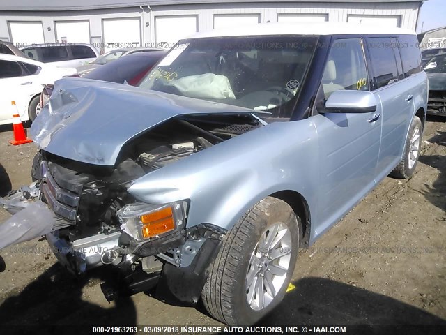 2FMDK52C79BA32015 - 2009 FORD FLEX SEL BLUE photo 2