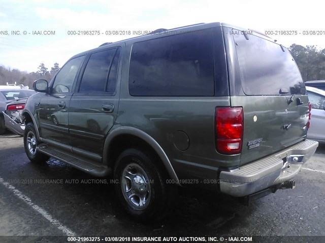 1FMPU18L51LB09430 - 2001 FORD EXPEDITION EDDIE BAUER GREEN photo 3