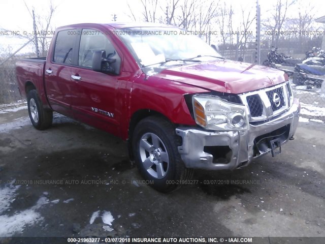 1N6BA07B16N532914 - 2006 NISSAN TITAN XE/SE/LE RED photo 1