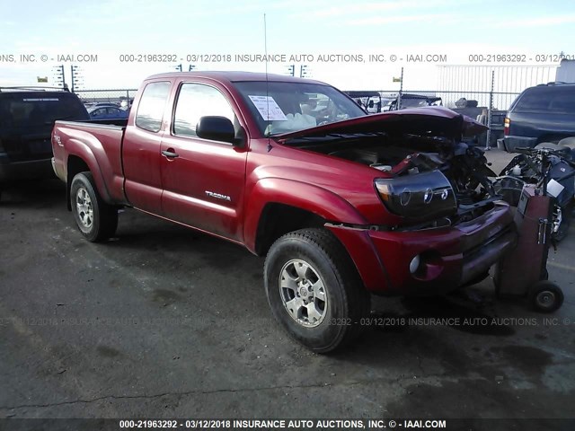 5TETU62N99Z596073 - 2009 TOYOTA TACOMA PRERUNNER ACCESS CAB RED photo 1
