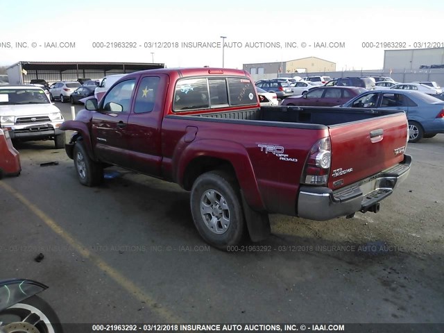 5TETU62N99Z596073 - 2009 TOYOTA TACOMA PRERUNNER ACCESS CAB RED photo 3