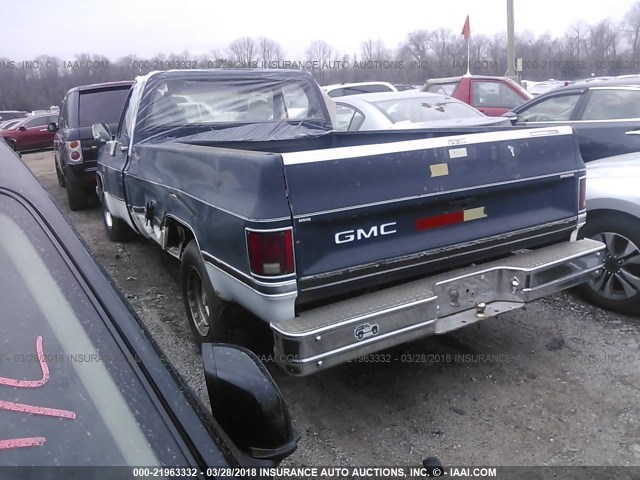 1GTDR14H8HF707336 - 1987 GMC R15 CONVENTIONAL R1500 Dark Blue photo 3