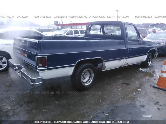 1GTDR14H8HF707336 - 1987 GMC R15 CONVENTIONAL R1500 Dark Blue photo 4