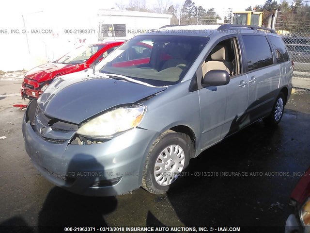 5TDZK23C39S250653 - 2009 TOYOTA SIENNA CE/LE BLUE photo 2