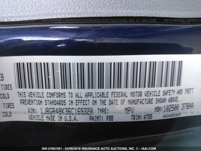 1J8GR48K36C169320 - 2006 JEEP GRAND CHEROKEE LAREDO/COLUMBIA/FREEDOM 蓝色 照片 9
