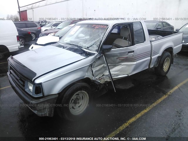 JM2UF6143K0803632 - 1989 MAZDA B2600 CAB PLUS GRAY photo 2