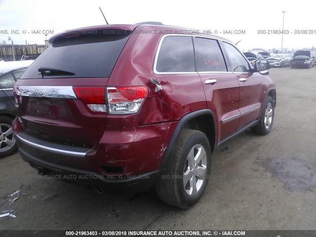 1J4RR5GG6BC624605 - 2011 JEEP GRAND CHEROKEE LIMITED RED photo 4