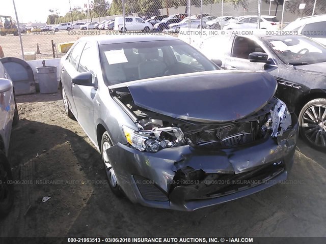 4T1BD1FK9EU110682 - 2014 TOYOTA CAMRY HYBRID/LE/XLE 灰色 照片 1