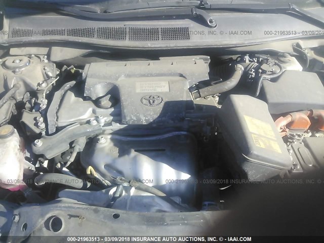 4T1BD1FK9EU110682 - 2014 TOYOTA CAMRY HYBRID/LE/XLE 灰色 照片 10