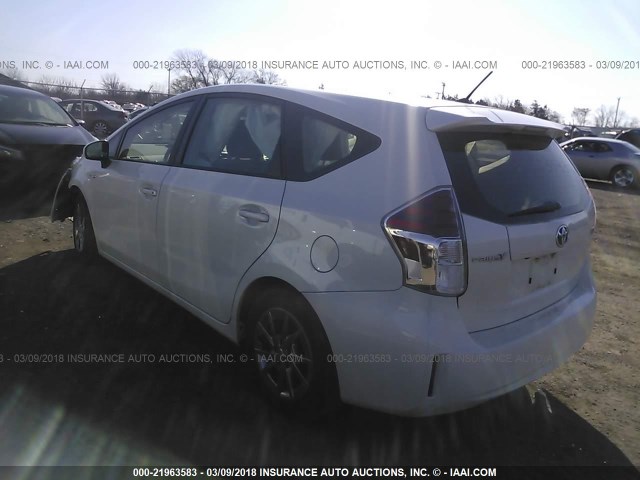 JTDZN3EU1GJ045863 - 2016 TOYOTA PRIUS V WHITE photo 3