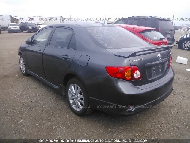 1NXBU4EE8AZ263254 - 2010 TOYOTA COROLLA S/LE/XLE GRAY photo 3