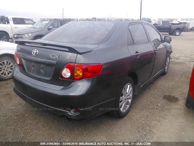 1NXBU4EE8AZ263254 - 2010 TOYOTA COROLLA S/LE/XLE GRAY photo 4