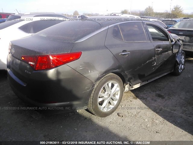 KNAGN4A79B5165325 - 2011 KIA OPTIMA EX/SX BROWN photo 4