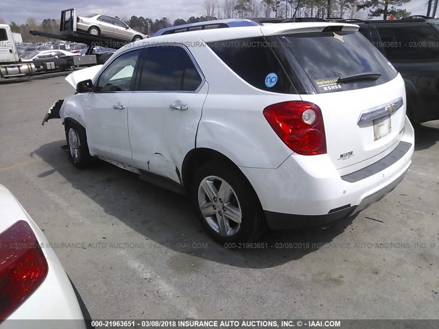 2GNALDEK3E6174163 - 2014 CHEVROLET EQUINOX LTZ WHITE photo 3